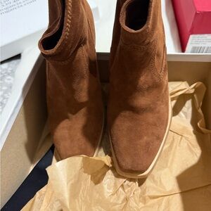 Pedro Garcia Tan Leather Ankle Boots
